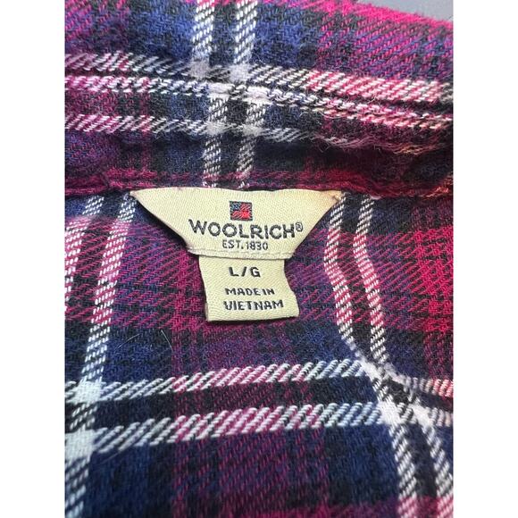 Woolrich Medium Flannel Shirt - Red, White, and Navy - Picture 5 of 6
